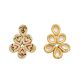 Handcrafted Floral Kundan Stud Earrings Heritage Finish